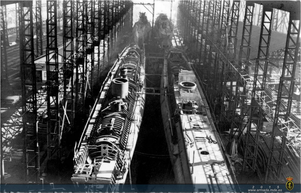 Submarinos clase D en grada (22.01.1944)